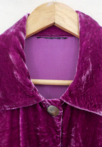 Crushed Velvet Button Down